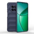 For Realme 12 5G Global Magic Shield TPU + Flannel Phone Case(Dark Blue)