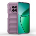 For Realme 12 5G Global Magic Shield TPU + Flannel Phone Case(Purple)