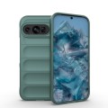 For Google Pixel 9 Pro 5G Magic Shield TPU + Flannel Phone Case(Dark Green)