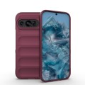 For Google Pixel 9 Pro 5G Magic Shield TPU + Flannel Phone Case(Wine Red)