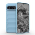 For Google Pixel 9 Pro XL 5G Magic Shield TPU + Flannel Phone Case(Light Blue)