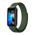 For Huawei Band 8 16mm Woven Nylon Loop Watch Band(Army Green)