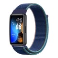 For Huawei Band 8 16mm Woven Nylon Loop Watch Band(Dark Army Blue)