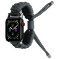Stretch Plain Silicone Bean Watch Band For Apple Watch 8 41mm(Dark Grey)