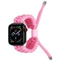 Stretch Plain Silicone Bean Watch Band For Apple Watch 8 45mm(Light Pink)