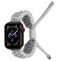 Stretch Plain Silicone Bean Watch Band For Apple Watch 7 41mm(Grey White)