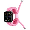 Stretch Plain Silicone Bean Watch Band For Apple Watch 7 41mm(Light Pink)