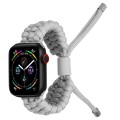 Stretch Plain Silicone Bean Watch Band For Apple Watch 3 38mm(Grey White)