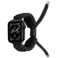 Stretch Plain Silicone Bean Watch Band For Apple Watch SE 2023 44mm(Black)