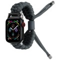 Stretch Plain Silicone Bean Watch Band For Apple Watch 9 41mm(Dark Grey)