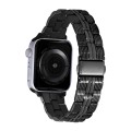 3-Beads Stripe Metal Watch Band For Apple Watch Ultra 2 49mm(Black)