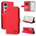 For Huawei nova 12 Pro Skin Feel Life Tree Metal Button Leather Phone Case(Red)