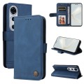 For Huawei nova 12 Pro Skin Feel Life Tree Metal Button Leather Phone Case(Blue)