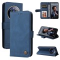 For Realme 12 Pro+ Skin Feel Life Tree Metal Button Leather Phone Case(Blue)