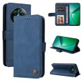 For Realme 12+ Skin Feel Life Tree Metal Button Leather Phone Case(Blue)