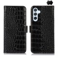 For Samsung Galaxy S24 Crocodile Top Layer Cowhide Leather Phone Case(Black)