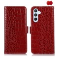 For Samsung Galaxy S24 Crocodile Top Layer Cowhide Leather Phone Case(Red)