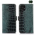 For Samsung Galaxy S24 Ultra Crocodile Top Layer Cowhide Leather Phone Case(Green)
