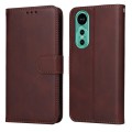For Huawei nova 12 Classic Calf Texture Flip Leather Phone Case(Brown)