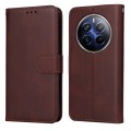 For Realme 12 Pro+ Classic Calf Texture Flip Leather Phone Case(Brown)