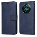 For Realme 12+ Classic Calf Texture Flip Leather Phone Case(Blue)