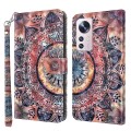 For Xiaomi 12 Pro 3D Painted Pattern Leather Phone Case(Colorful Mandala)