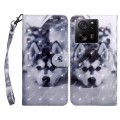 For Xiaomi 13T Pro 3D Painted Pattern Leather Phone Case(Husky)