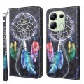 For Xiaomi Redmi Note 13 4G 3D Painted Pattern Leather Phone Case(Colorful Dreamcatcher)