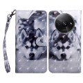 For Xiaomi Redmi A3 3D Painted Pattern Leather Phone Case(Husky)