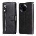 For Realme C67 5G Global / 11 5G Taiwan Version Fashion Calf Texture Zipper Leather Phone Case(Black