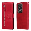 For Huawei Enjoy 70 Calf Texture Zipper Leather Phone Case(Red)