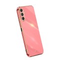 For Samsung Galaxy M34 5G XINLI Straight Edge 6D Electroplate TPU Phone Case(Hawthorn Red)