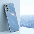 For Samsung Galaxy A05s XINLI Straight Edge 6D Electroplate TPU Phone Case(Celestial Blue)