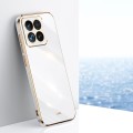 For Xiaomi 14 Pro XINLI Straight Edge 6D Electroplate TPU Phone Case(White)