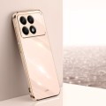 For Xiaomi Redmi K70 XINLI Straight Edge 6D Electroplate TPU Phone Case(Pink)