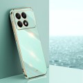 For Xiaomi Redmi K70E XINLI Straight Edge 6D Electroplate TPU Phone Case(Mint Green)