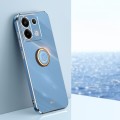 For Xiaomi Redmi Note 13 Pro XINLI Straight Edge 6D Electroplate TPU Phone Case with Ring Holder(Cel