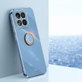 For Xiaomi 14 XINLI Straight Edge 6D Electroplate TPU Phone Case with Ring Holder(Celestial Blue)