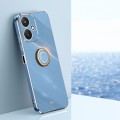 For Xiaomi Redmi 13C 5G XINLI Straight Edge 6D Electroplate TPU Phone Case with Ring Holder(Celestia