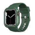 Carbon Fiber TPU Integrated Watch Band For Apple Watch 4 40mm(Dark Green)