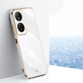 For Honor Play 50 Plus 5G XINLI Straight Edge 6D Electroplate TPU Phone Case(White)