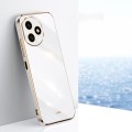 For Honor X50i+ 5G XINLI Straight Edge 6D Electroplate TPU Phone Case(White)