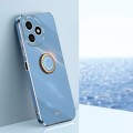 For Honor X50i+ 5G XINLI Straight Edge 6D Electroplate TPU Phone Case with Ring Holder(Celestial Blu