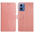 For Xiaomi Redmi 13C 5G Y-shaped Pattern Flip Leather Phone Case(Pink)