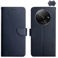 For Xiaomi Redmi A3 Genuine Leather Fingerprint-proof Flip Phone Case(Blue)