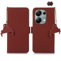 For Xiaomi Redmi Note 13 Pro 4G / POCO M6 Pro 4G Genuine Leather Magnetic RFID Leather Phone Case(Co