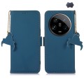 For Xiaomi 14 Ultra Genuine Leather Magnetic RFID Leather Phone Case(Blue)