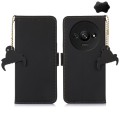 For Xiaomi Redmi A3 Genuine Leather Magnetic RFID Leather Phone Case(Black)