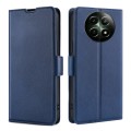 For Realme 12 5G Ultra-thin Voltage Side Buckle Horizontal Flip Leather Phone Case(Blue)