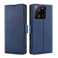 For Xiaomi Redmi K60 Ultra Ultra-thin Voltage Side Buckle Horizontal Flip Leather Phone Case(Blue)